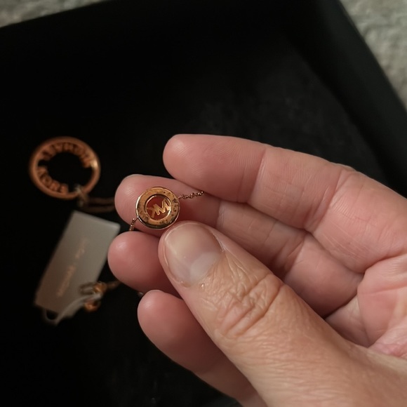 ✅MK Fashion Rose Gold-Tone Pendant Necklace+14k Slider Rose Gold Bracelet Set - Picture 8 of 8